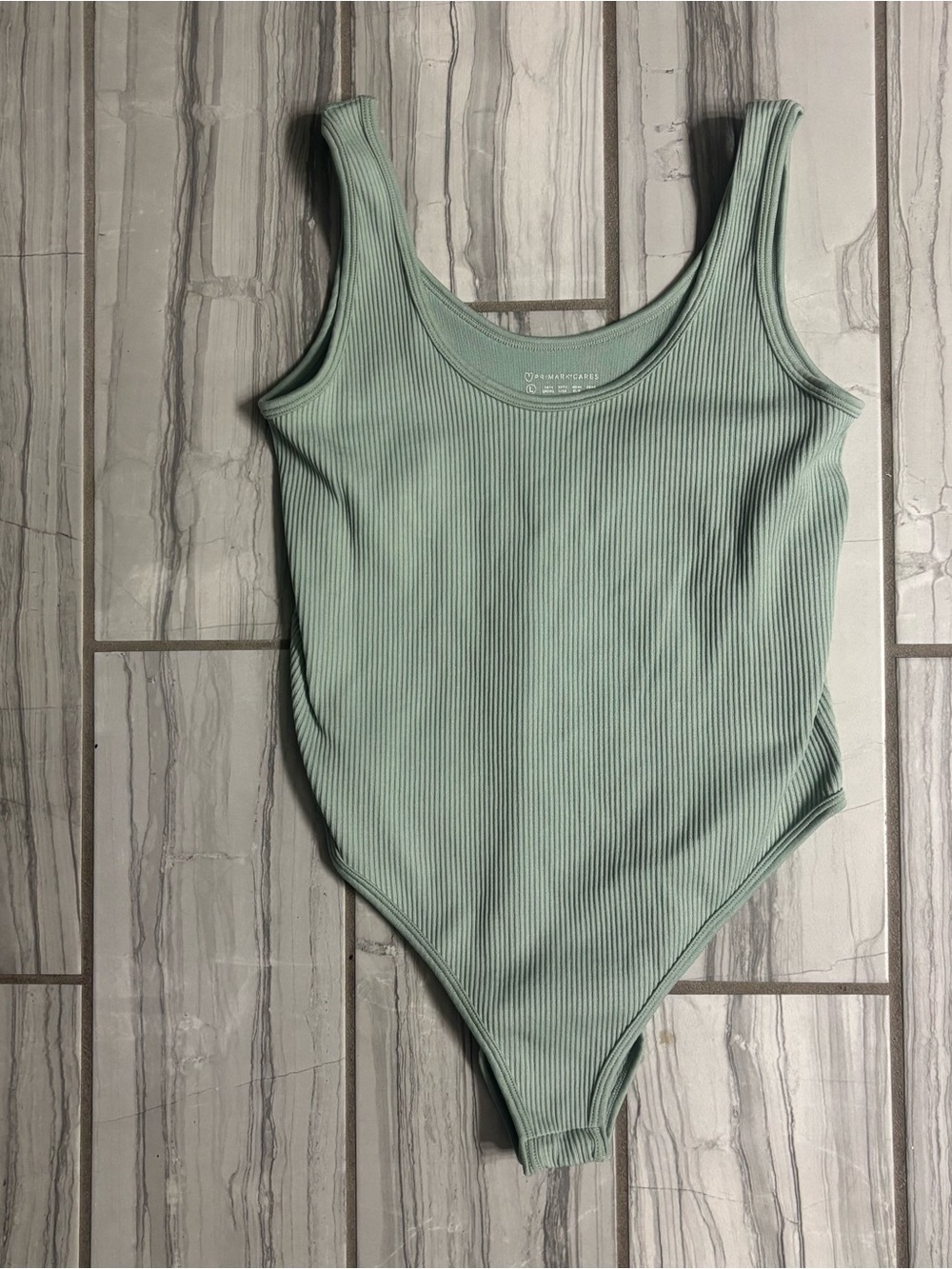 Primark Ribbed Mint Green Women's Bodysuit